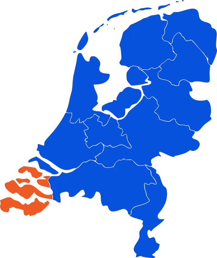 Dakdekker Zeeland Map
